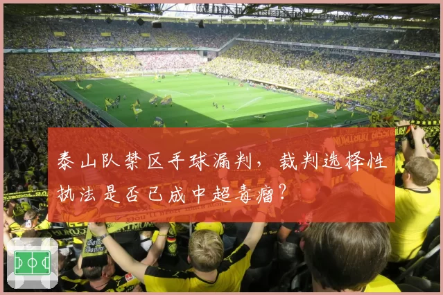 泰山队禁区手球漏判，裁判选择性执法是否已成中超毒瘤？
